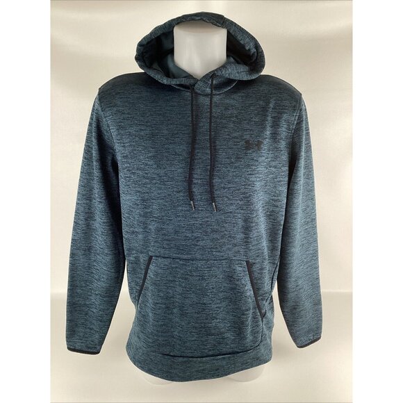 Under Armour Other - Under Armour ColdGear Loose Blue Black Pullover Hoodie Men's Size Medium